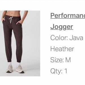 LIKE NEW Vuori Java Heather Performance Jogger, size M